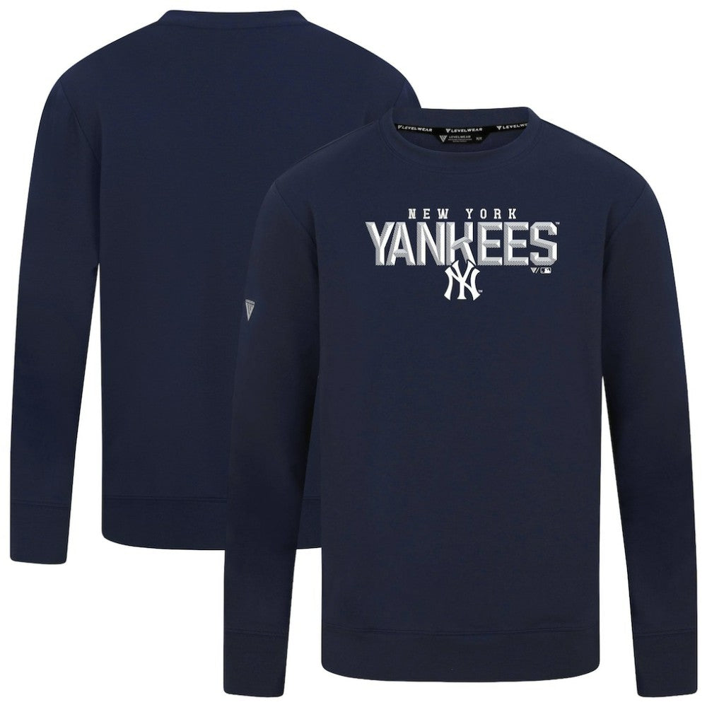 New York Yankees Levelwear Mandate Carve Tri-Blend Sweatshirt | MLB On Sale