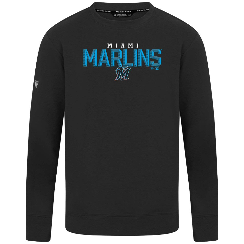 Miami Marlins Levelwear Mandate Carve Tri-Blend Sweatshirt | MLB Online