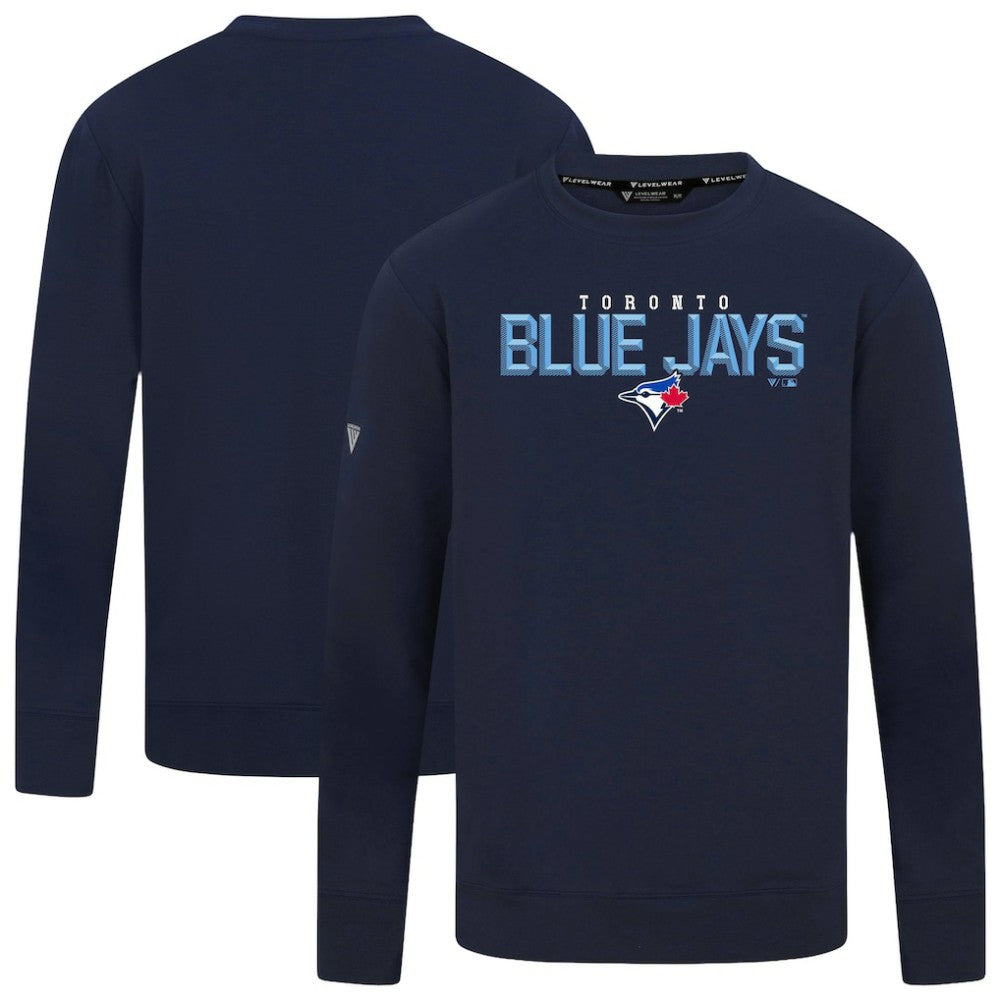 Toronto Blue Jays Levelwear Mandate Carve Tri-Blend Sweatshirt | MLB Outlet