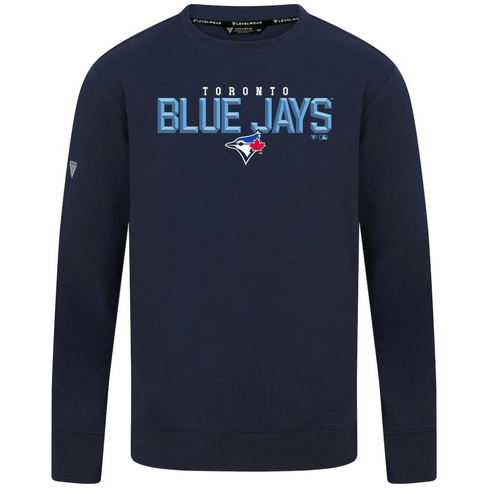 Toronto Blue Jays Levelwear Mandate Carve Tri-Blend Sweatshirt | MLB Outlet