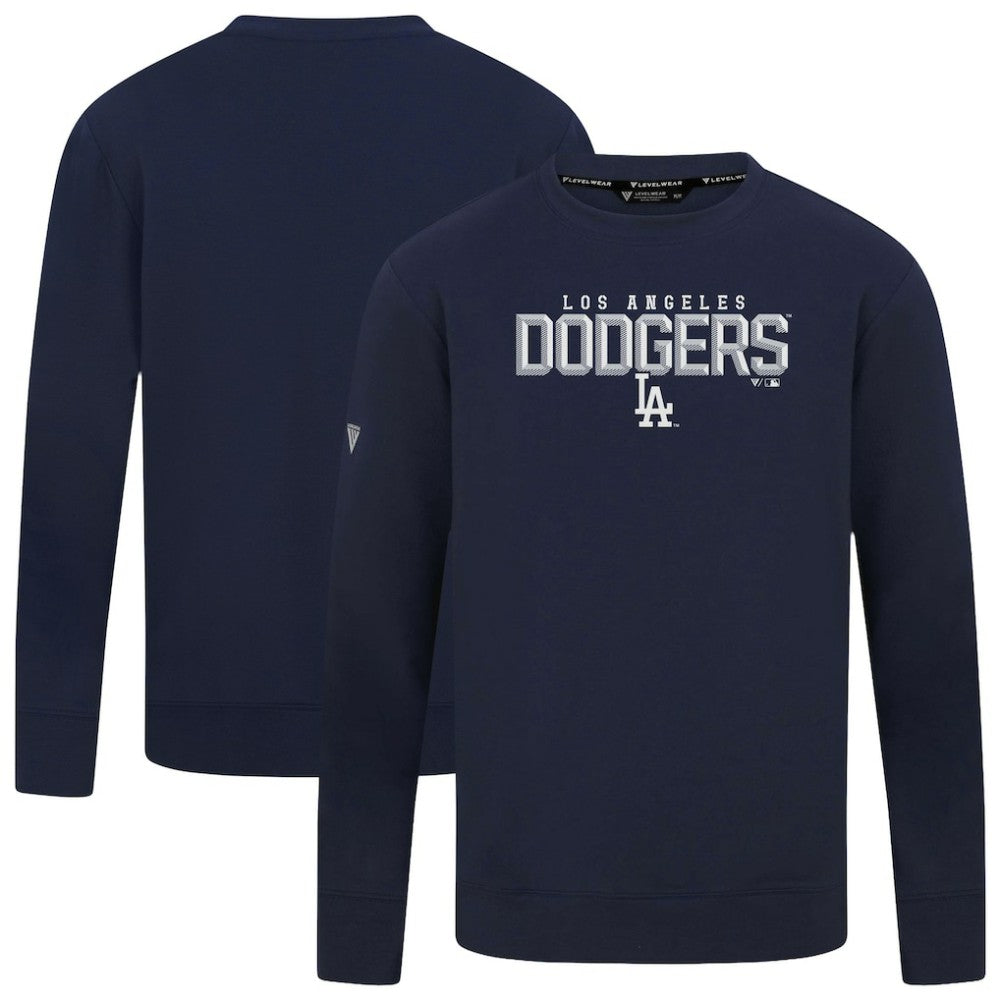 Los Angeles Dodgers Levelwear Mandate Carve Tri-Blend Sweatshirt | MLB Outlet