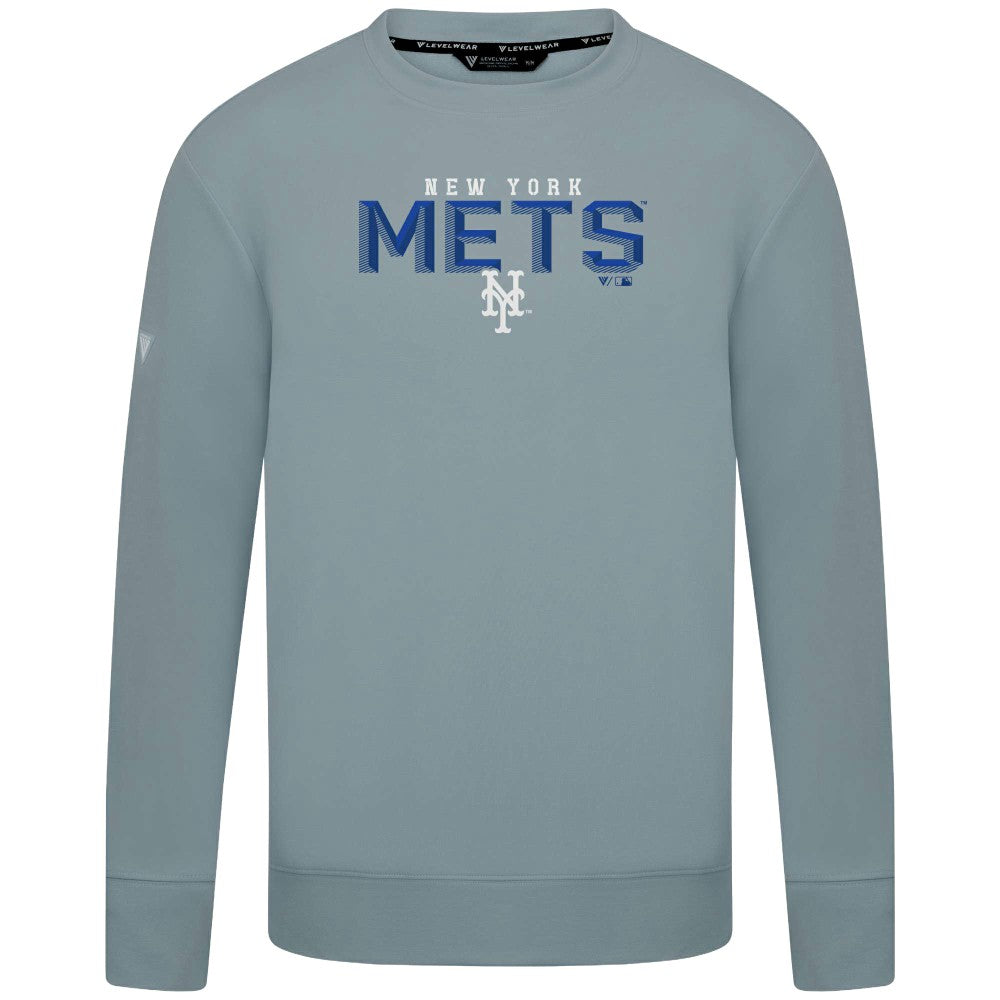 New York Mets Levelwear Mandate Carve Tri-Blend Sweatshirt | MLB Discount