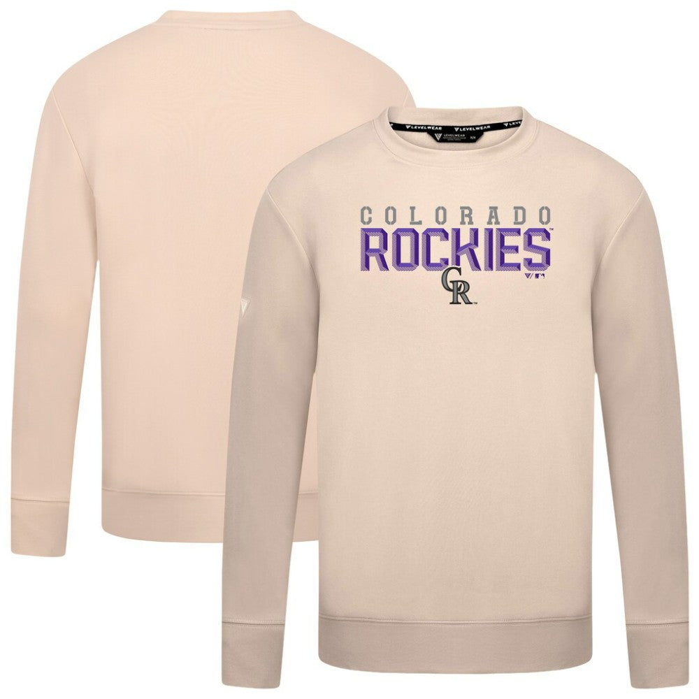 Colorado Rockies Levelwear Mandate Carve Tri-Blend Sweatshirt | MLB Outlet