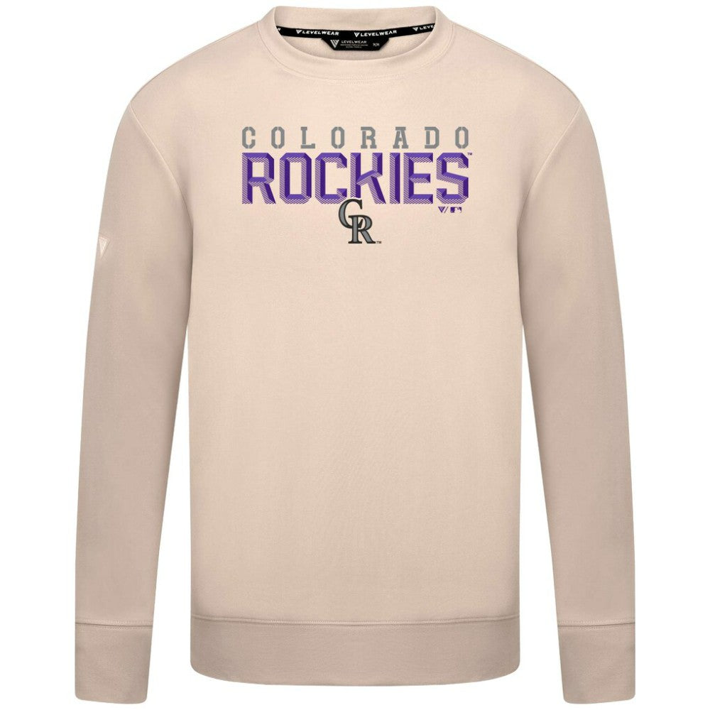 Colorado Rockies Levelwear Mandate Carve Tri-Blend Sweatshirt | MLB Outlet