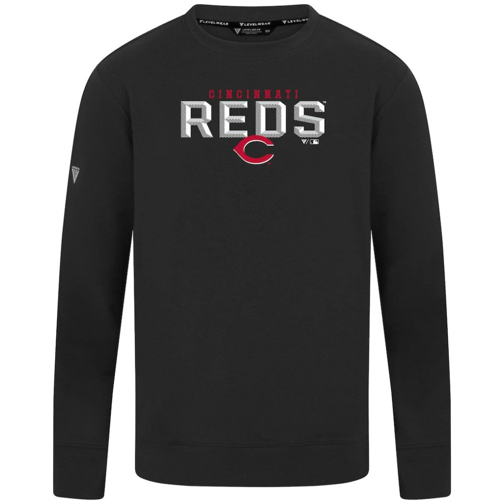 Cincinnati Reds Levelwear Mandate Carve Tri-Blend Sweatshirt | MLB Outlet