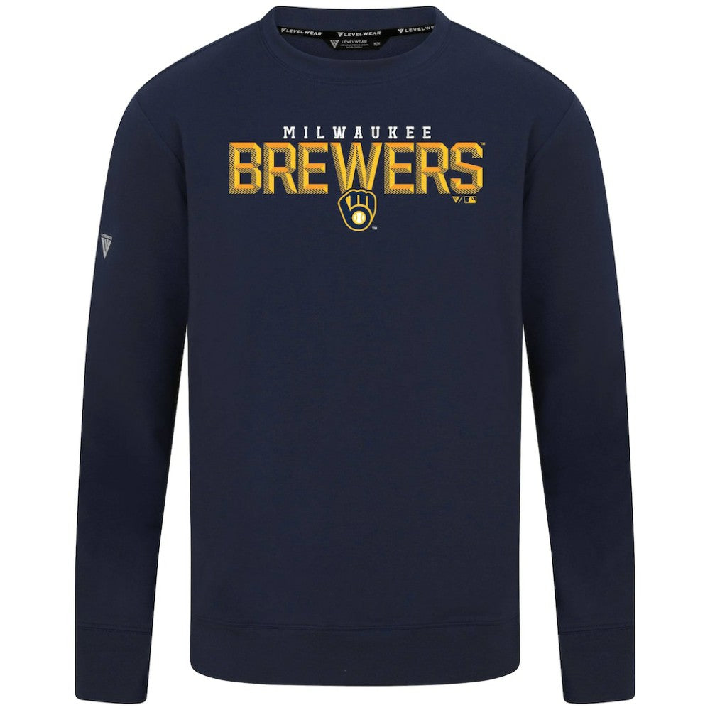 Milwaukee Brewers Levelwear Mandate Carve Tri-Blend Sweatshirt | MLB Shop