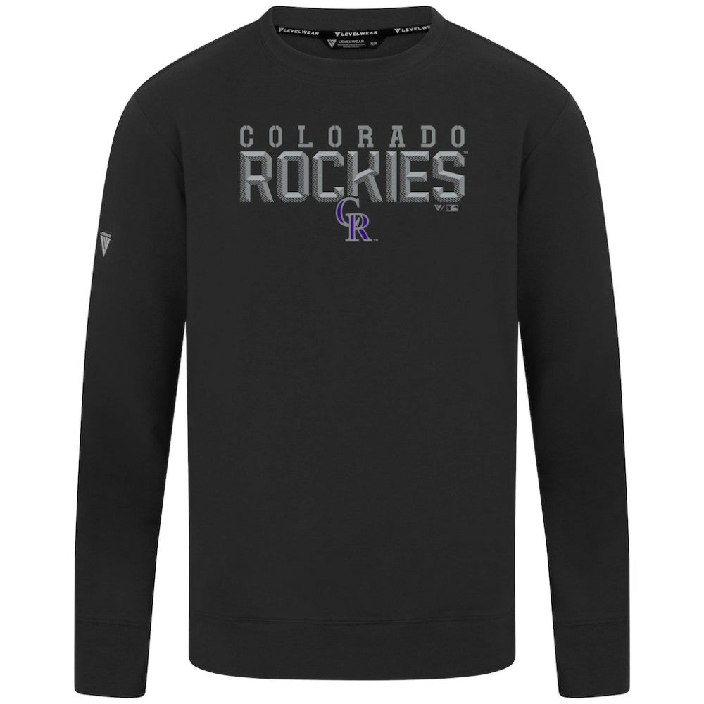 Colorado Rockies Levelwear Mandate Carve Tri-Blend Sweatshirt | MLB US