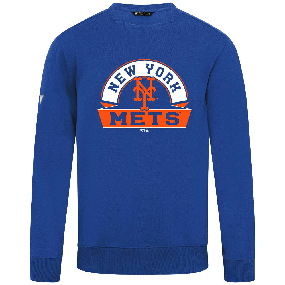 New York Mets Levelwear Zane Banner Arch Sweatshirt | MLB US