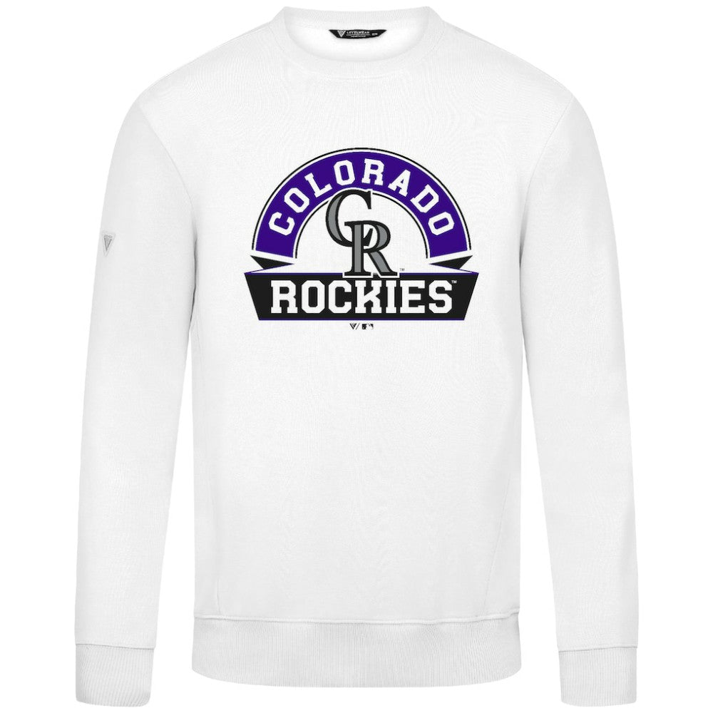 Colorado Rockies Levelwear Zane Banner Arch Sweatshirt | MLB On Sale