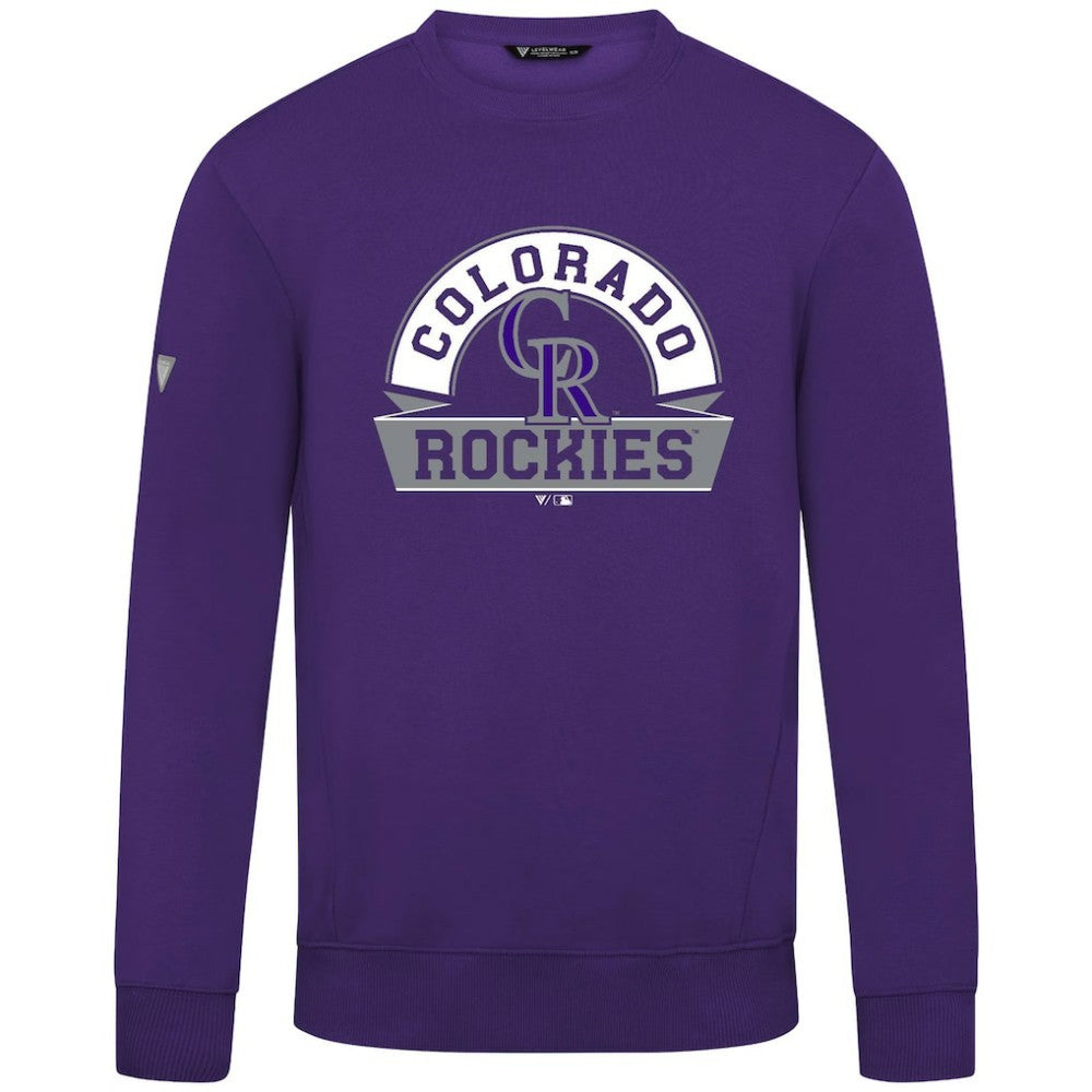 Colorado Rockies Levelwear Zane Banner Arch Sweatshirt | MLB For sale