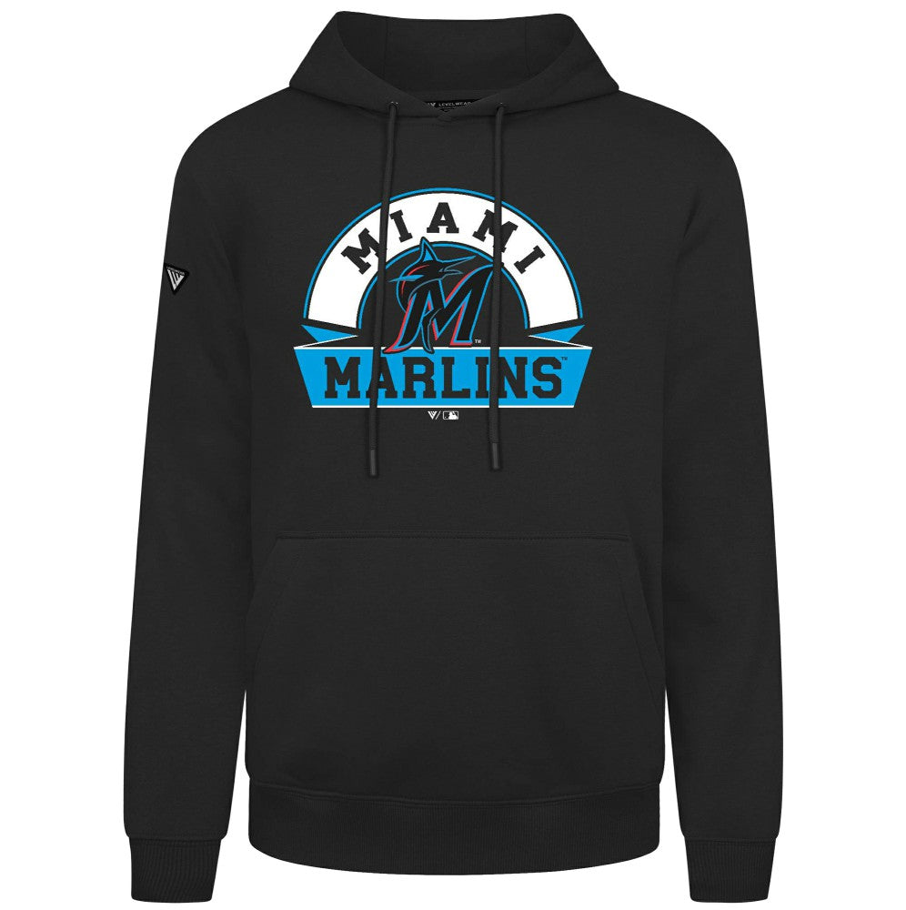 Miami Marlins Levelwear Podium Banner Arch Hoodie | MLB For sale