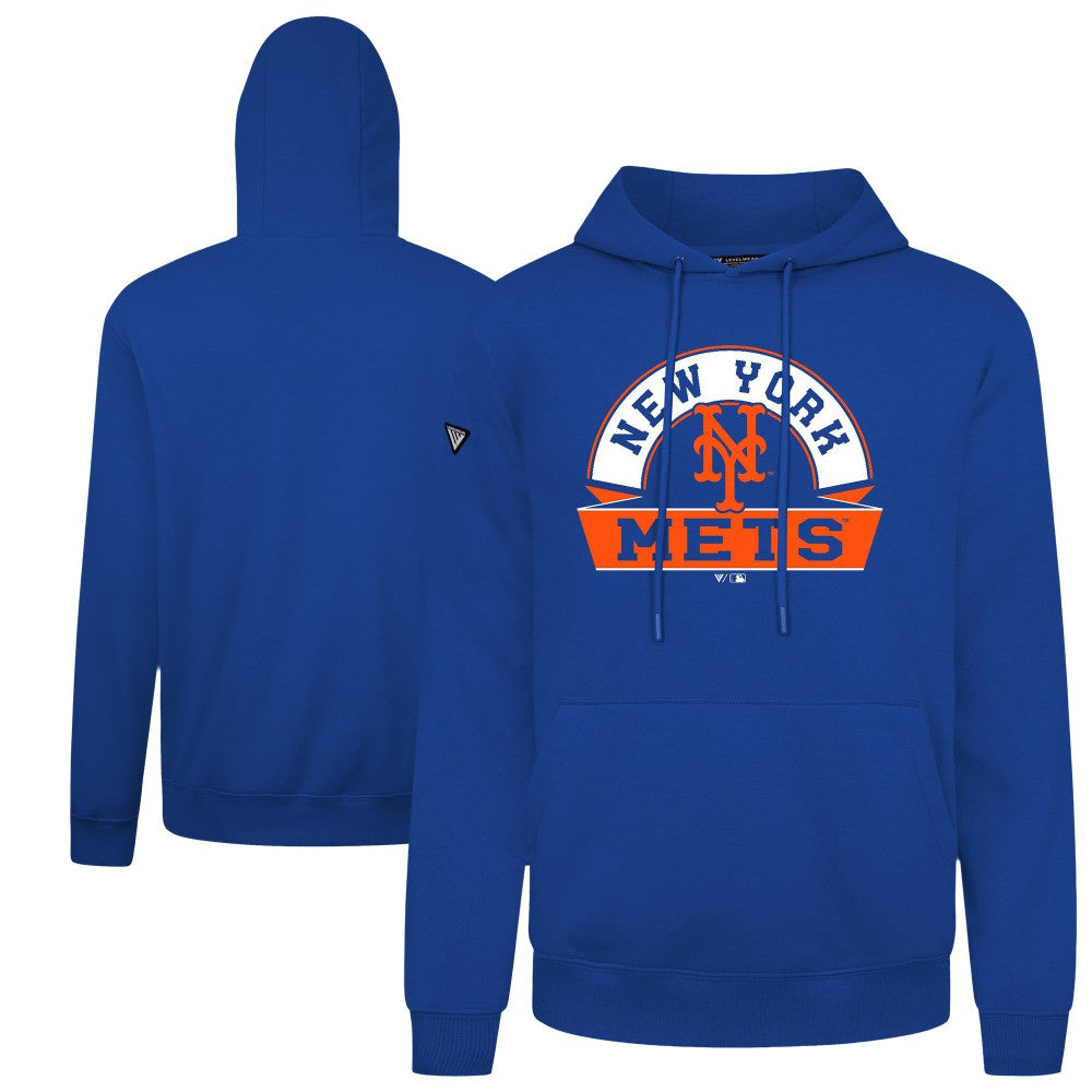 New York Mets Levelwear Podium Banner Arch Hoodie | MLB Online
