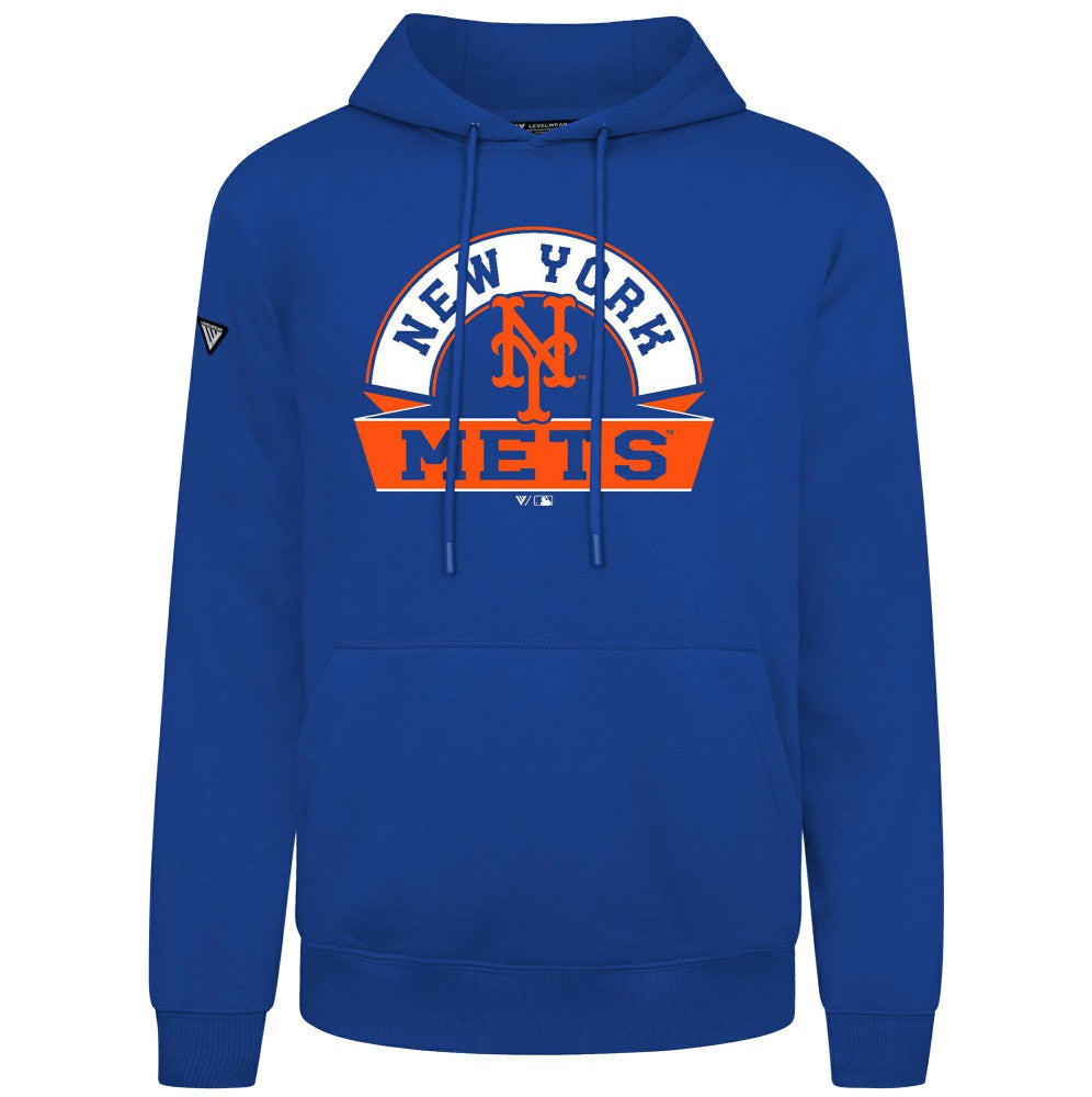 New York Mets Levelwear Podium Banner Arch Hoodie | MLB Online