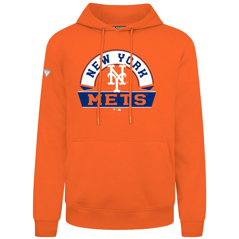 New York Mets Levelwear Podium Banner Arch Hoodie | MLB On Sale