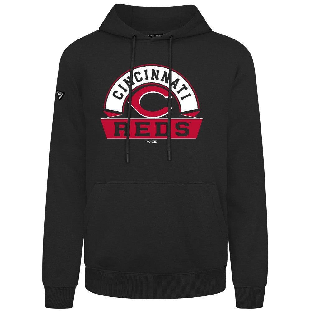 Cincinnati Reds Levelwear Podium Banner Arch Hoodie | MLB Outlet