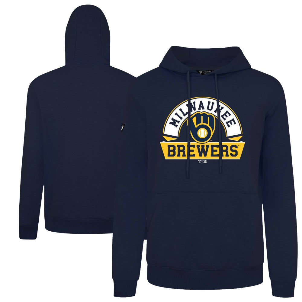 Milwaukee Brewers Levelwear Podium Banner Arch Hoodie | MLB On Sale