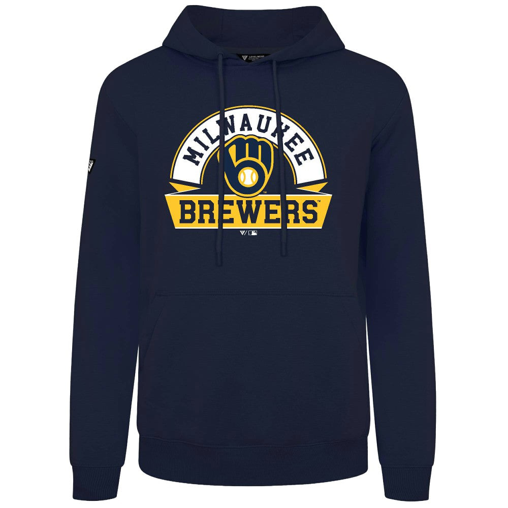 Milwaukee Brewers Levelwear Podium Banner Arch Hoodie | MLB On Sale