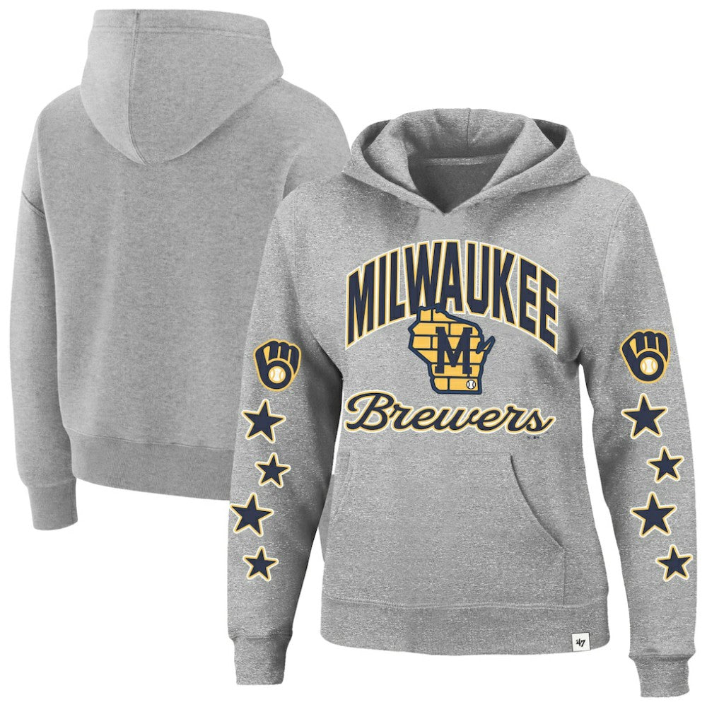 Milwaukee Brewers '47 Women's Plus Size Starry Eye Hoodie | MLB Sale