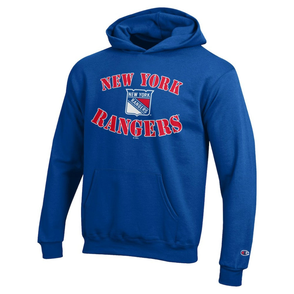 New York Rangers Champion Youth Fleece Powerblend Hoodie Outlet