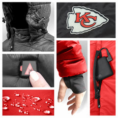 Kansas City Chiefs  ActionHeat Women's 5V Battery Heated Insulated Puffer Full-Zip Jacket
