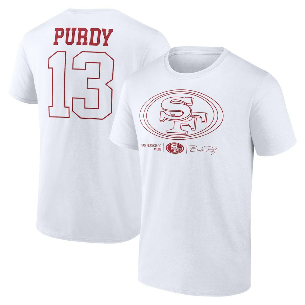 San Francisco 49ers  Brock Purdy  Outline Player T-Shirt