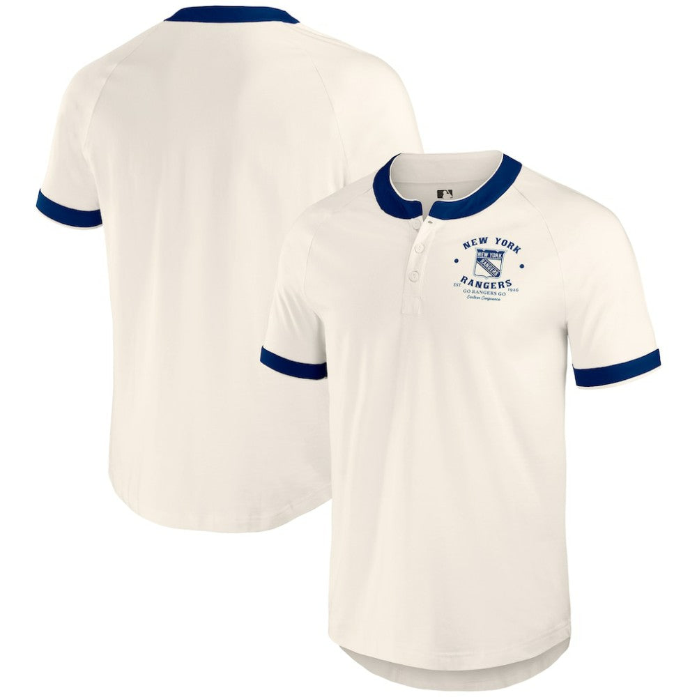 New York Rangers Darius Rucker Collection by Fanatics Fanatics Fest Henley Raglan T-Shirt Discount