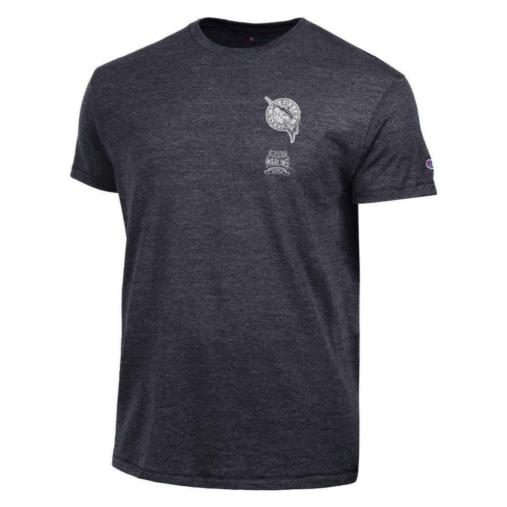Miami Marlins Champion Vintage 3-Hit Tri-Blend T-Shirt | MLB Sale