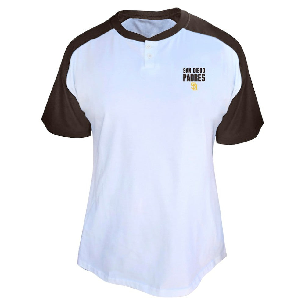 Fernando Tatis Jr. San Diego Padres Profile Women's Plus Size Name & Number Raglan Henley T-Shirt | MLB Sale