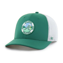Atlanta Braves '47 Elevated Greens Adjustable Trucker Hat | MLB For sale