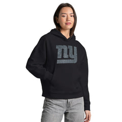 New York Giants  Starter Women's Rhinestone Relaxed Hoodie