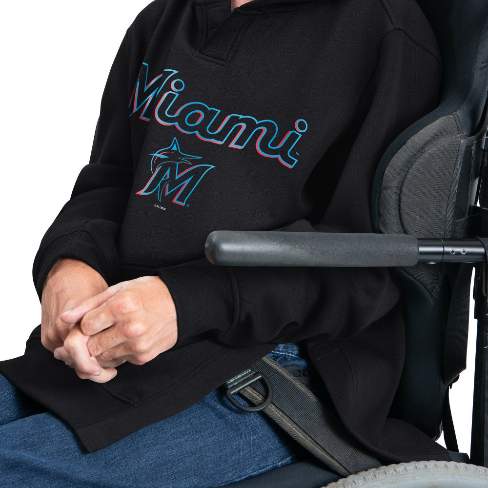 Miami Marlins G-III Sports by Carl Banks Adaptive Lockup Fleece Hoodie | MLB Discount