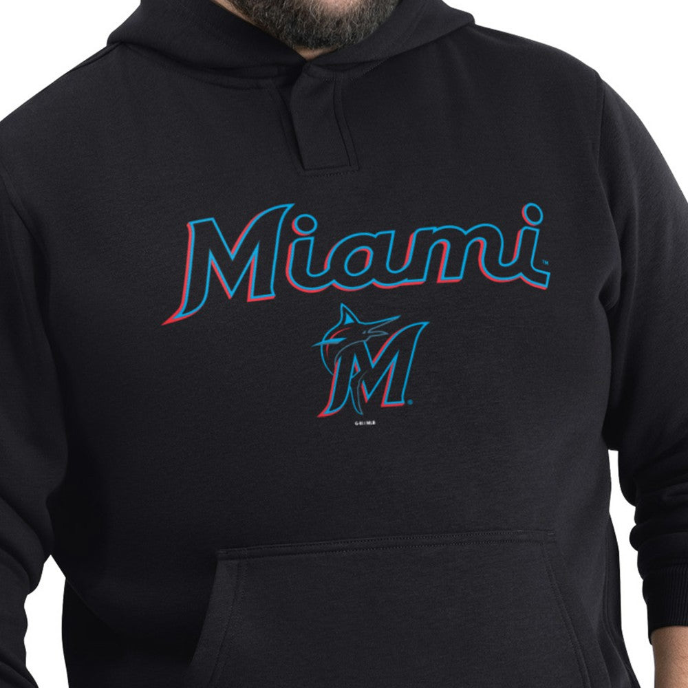 Miami Marlins G-III Sports by Carl Banks Adaptive Lockup Fleece Hoodie | MLB Discount
