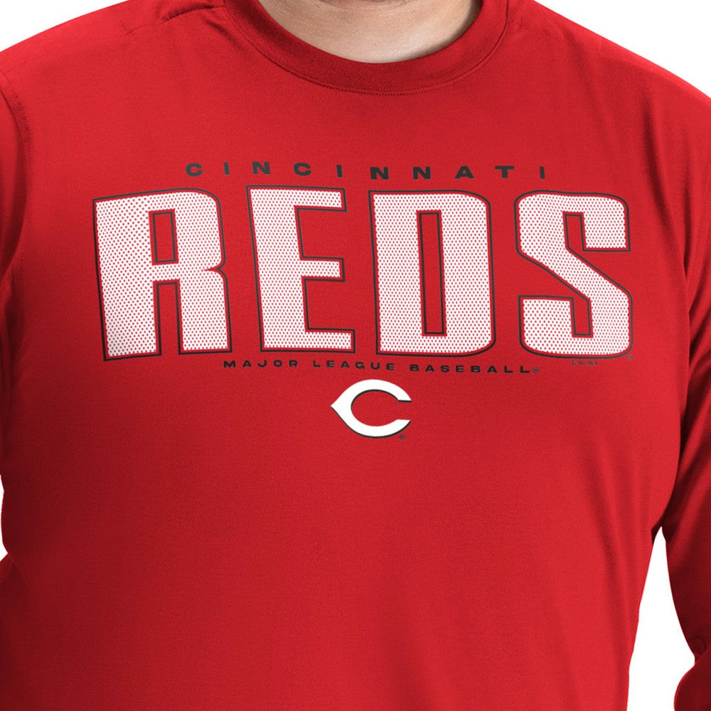Cincinnati Reds G-III Sports by Carl Banks Adaptive Long Sleeve T-Shirt | MLB For sale
