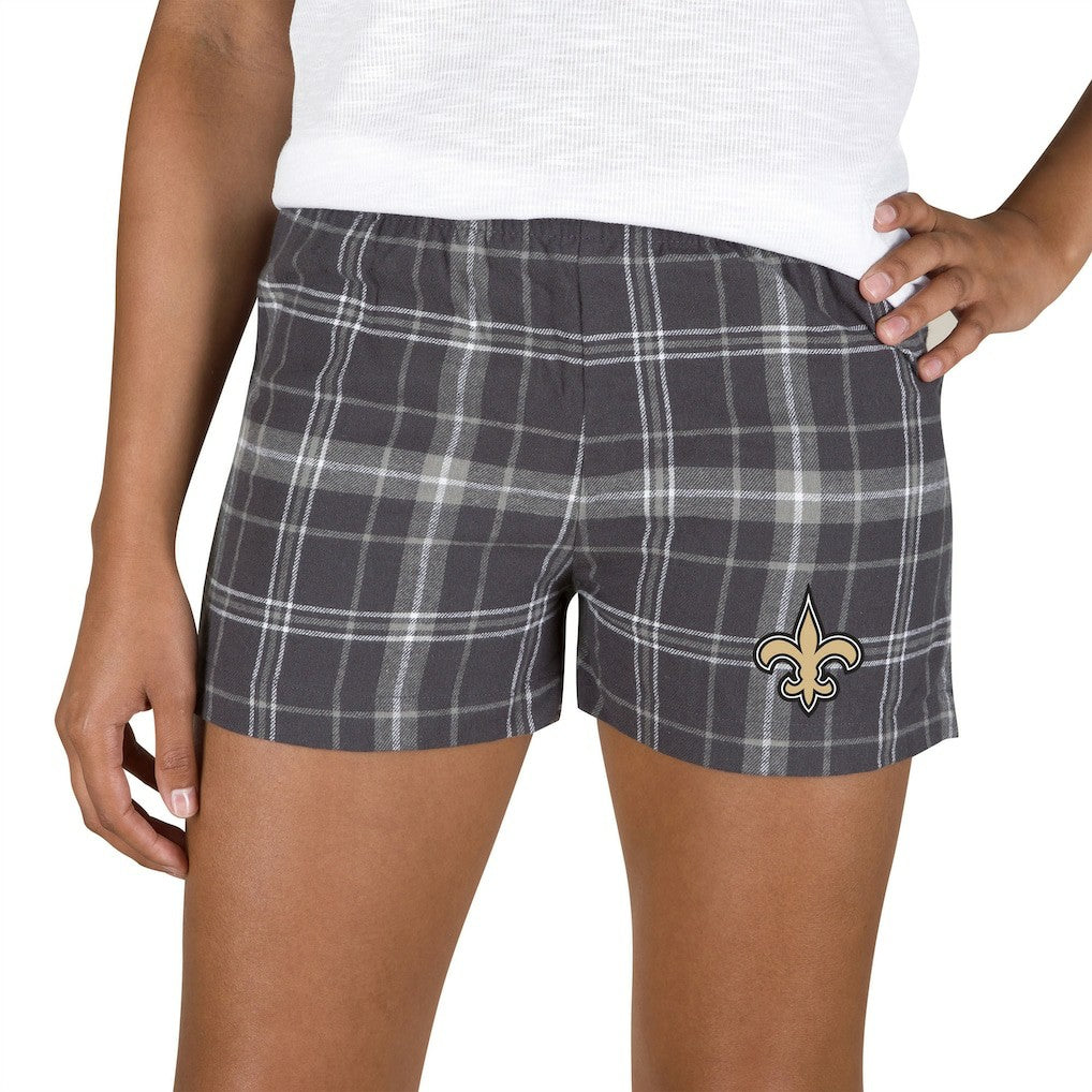 New Orleans Saints  Concepts Sport Women's Ultimate Flannel Shorts