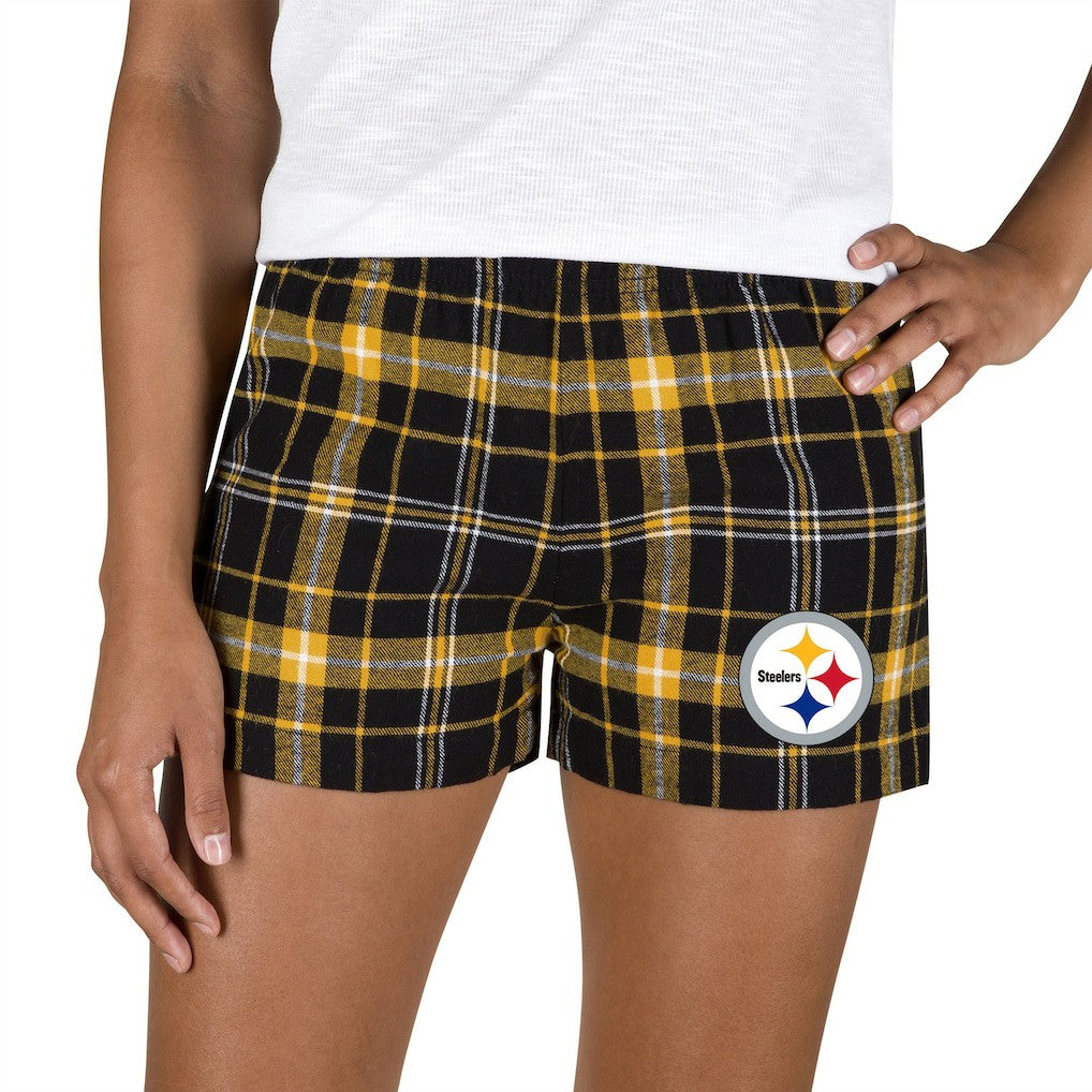 Pittsburgh Steelers  Concepts Sport Women's Ultimate Flannel Shorts