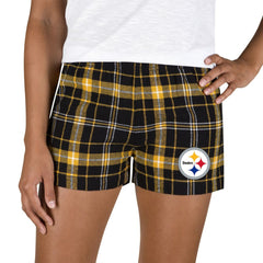 Pittsburgh Steelers  Concepts Sport Women's Ultimate Flannel Shorts