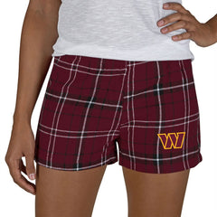 Washington Commanders  Concepts Sport Women's Ultimate Flannel Shorts