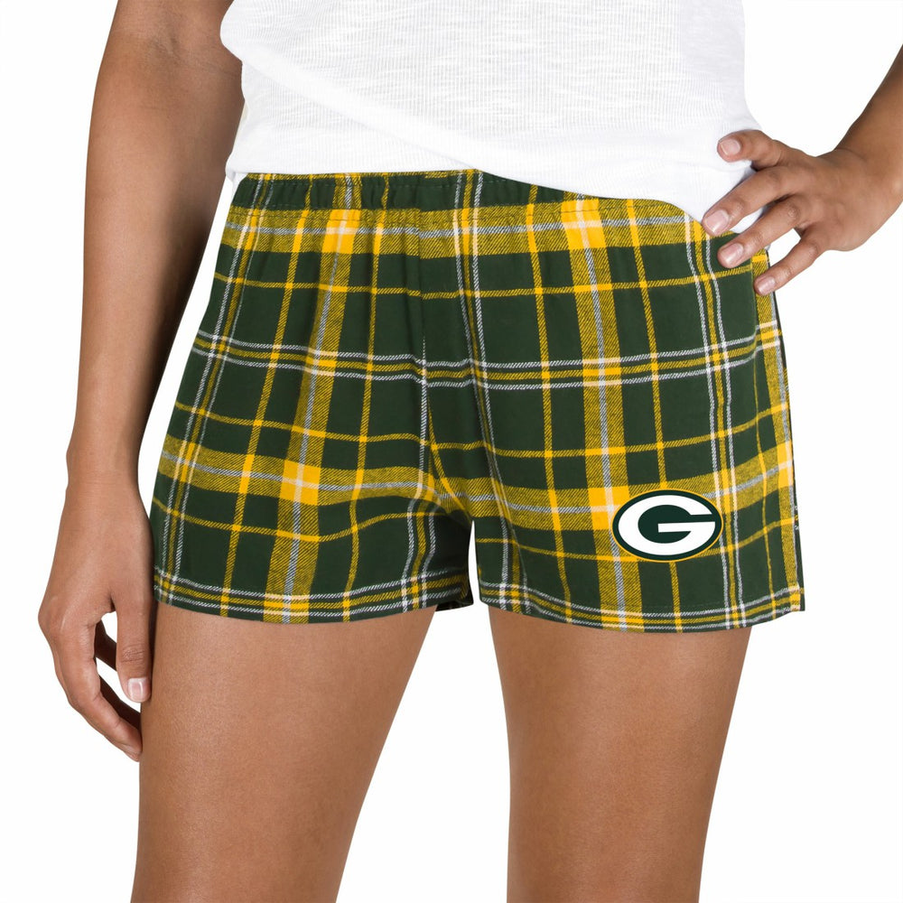 Green Bay Packers  Concepts Sport Women's Ultimate Flannel Shorts