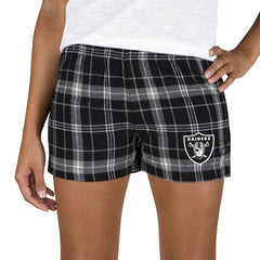 Las Vegas Raiders  Concepts Sport Women's Ultimate Flannel Shorts