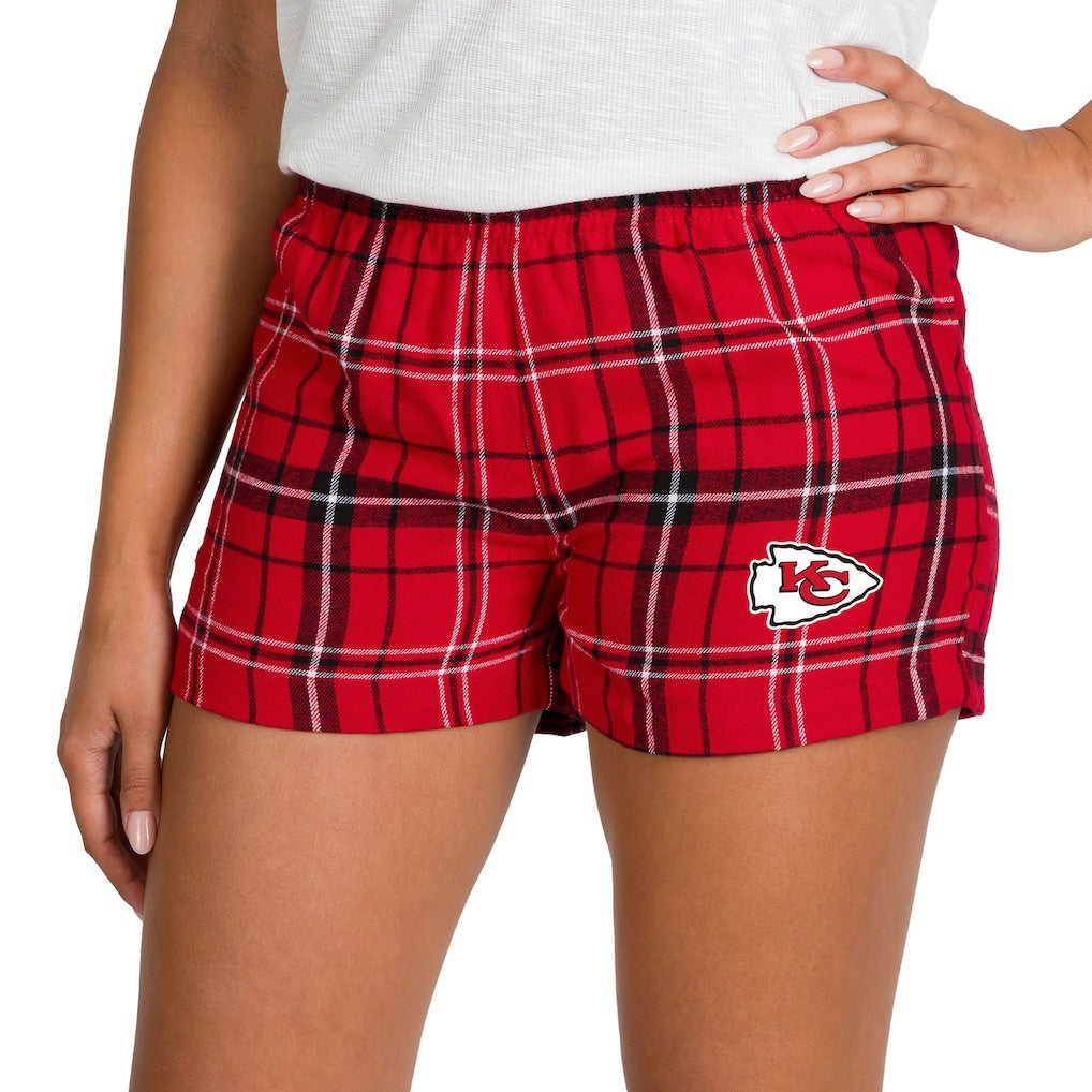 Kansas City Chiefs  Concepts Sport Women's Ultimate Flannel Shorts