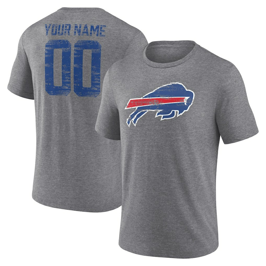 Buffalo Bills  Heritage Custom Name & Number Tri-Blend T-Shirt