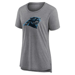 Carolina Panthers  Women's Heritage Custom Name & Number Tri-Blend T-Shirt