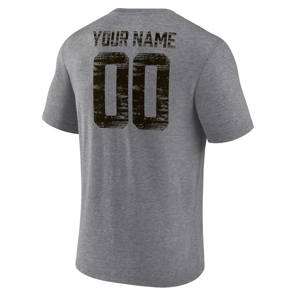 Cleveland Browns  Heritage Custom Name & Number Tri-Blend T-Shirt