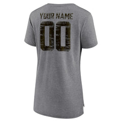 Cleveland Browns  Women's Heritage Custom Name & Number Tri-Blend T-Shirt