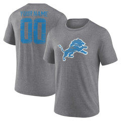 Detroit Lions  Heritage Custom Name & Number Tri-Blend T-Shirt