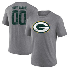 Green Bay Packers  Heritage Custom Name & Number Tri-Blend T-Shirt