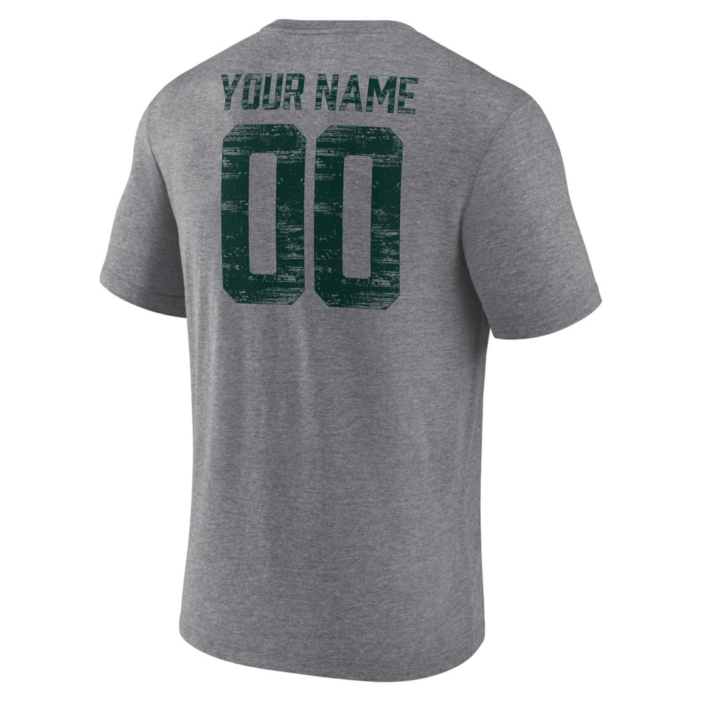 Green Bay Packers  Heritage Custom Name & Number Tri-Blend T-Shirt