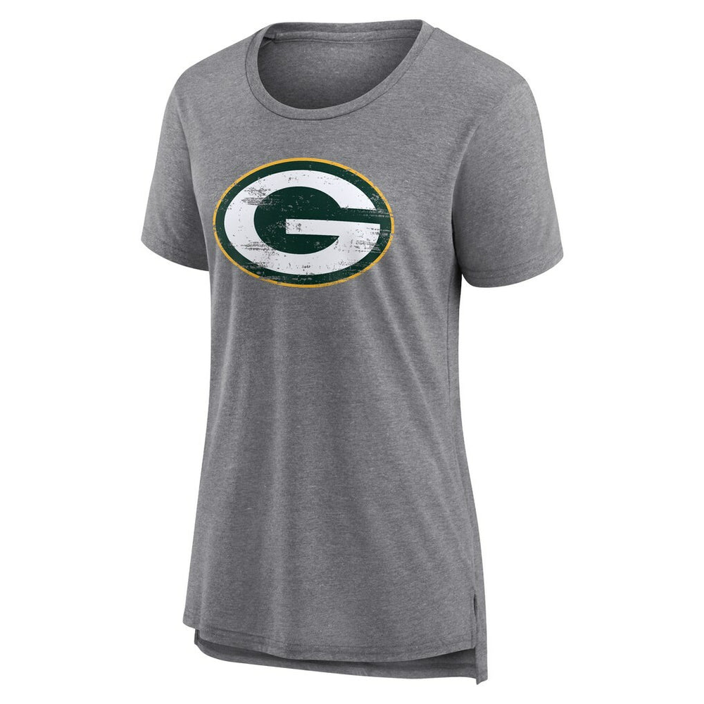 Green Bay Packers  Women's Heritage Custom Name & Number Tri-Blend T-Shirt