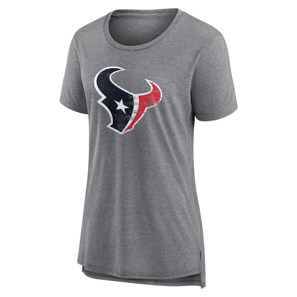 Houston Texans  Women's Heritage Custom Name & Number Tri-Blend T-Shirt