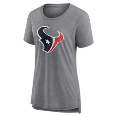 Houston Texans  Women's Heritage Custom Name & Number Tri-Blend T-Shirt